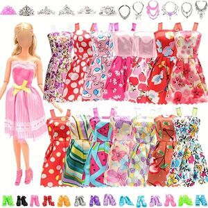 42pcs Cute and Fashionable Doll Clothes and Accessories Set